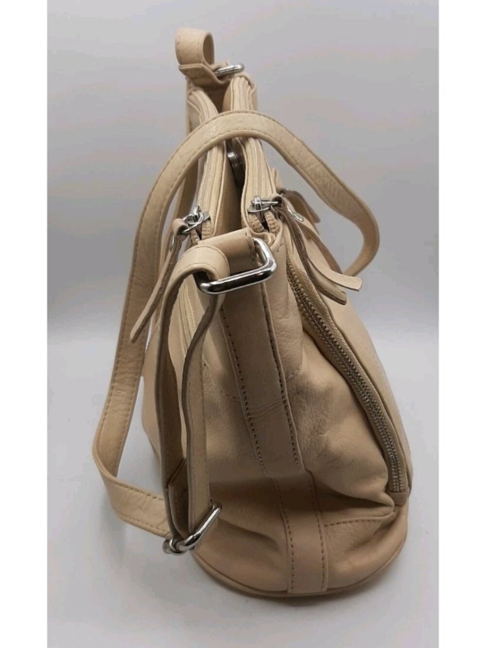 Great American Leatherworks Genuine Leather Boho Black Crossbody Shoulder Bag - Picture 5 of 9